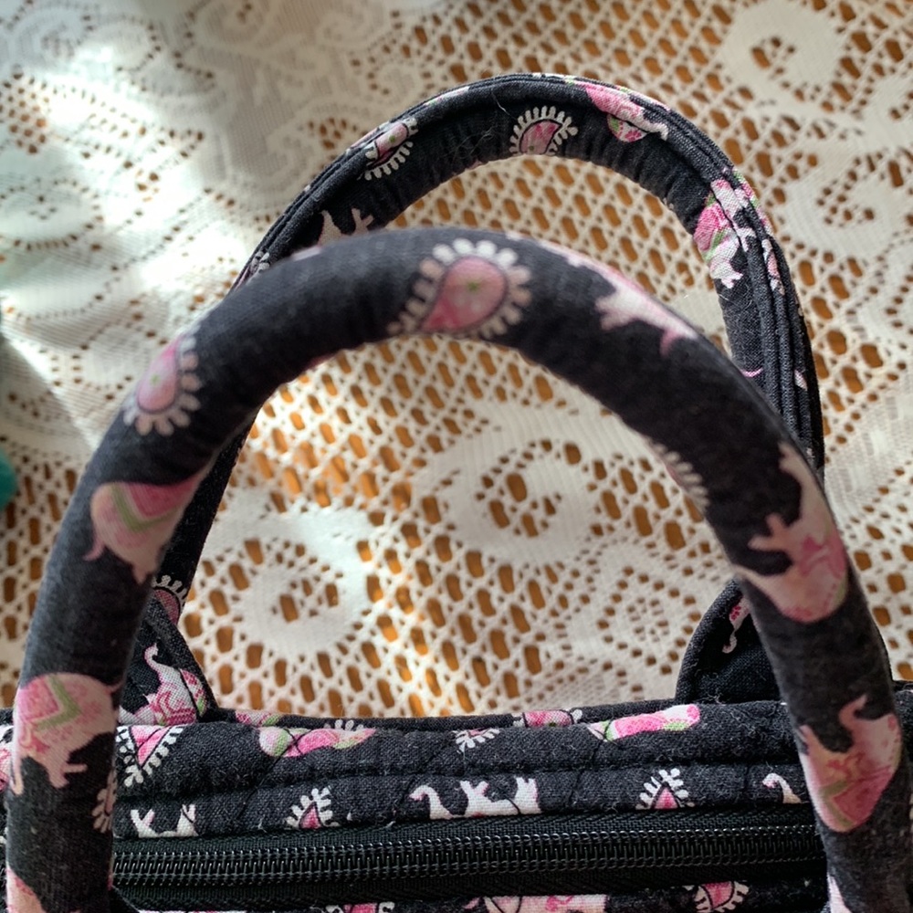 Vera Bradley Pink Elephant Shoulder Tote - Picture 12 of 12